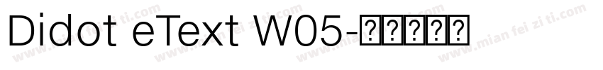 Didot eText W05字体转换